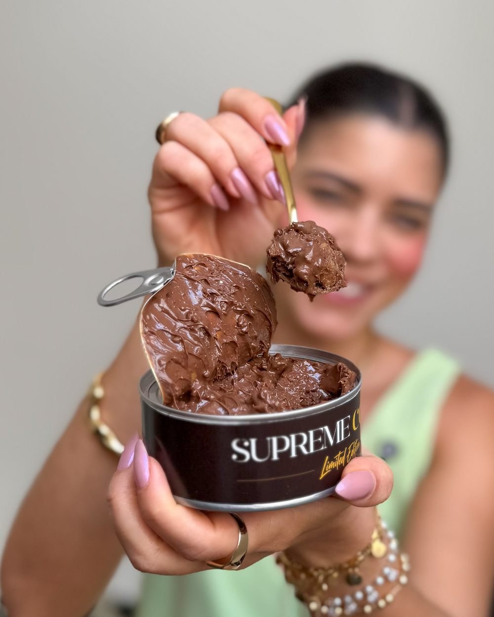 Supreme Cookie Nutella Crunch aberto na lata